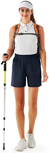 Урбасти жени 5 “пешачки шорцеви Брзи суви лесни голф -атлетски надворешни шорцеви со џебови за патување, одење