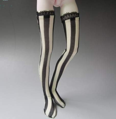 Кукла чорап модна порибување црна лента се вклопува за 1/4 bjd кукла