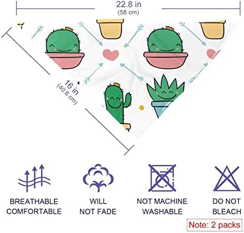 2 Спакувајте Мало Куче Бандана Квадратна Марама Лигавчиња За Ладење Издржлива Ткаенина Уникатно Печатење Прилагодливо Одговара За Мали Или Средни