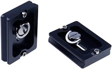 Hngson 2PCS камера за брзо ослободување Плоча со 50мм должина алуминиумска легура Универзална плоча за брзо ослободување 1/4 прстен завртка