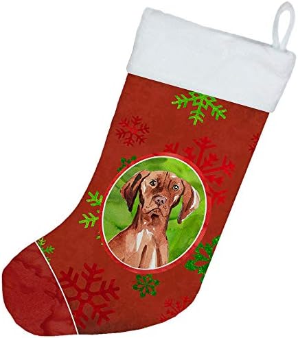 Каролина богатства CK4023CS Божиќни снегулки Vizsla Божиќно порибување, камин виси чорапи Божиќна сезона забава Декори за семејни