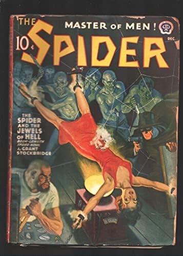 Пајакот 1/1940-Популарна-тортура coverство покритие-преплашени жена шири &засилувач; врзани-Пајакот И Маска За Болка-Г+