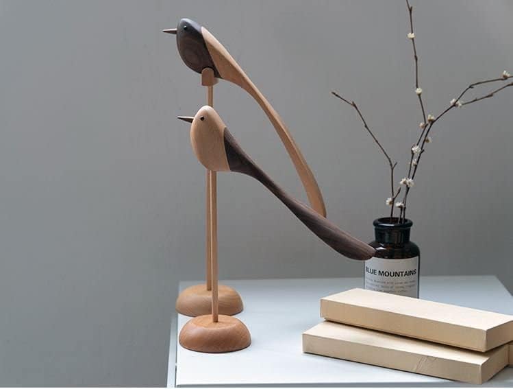 Hujdex украси врежан орев дрвени птици ， природни дрвени птици ， занаетчиски рачно врежани дрвени птици, дво-тон дрвени птици, високи скулптури