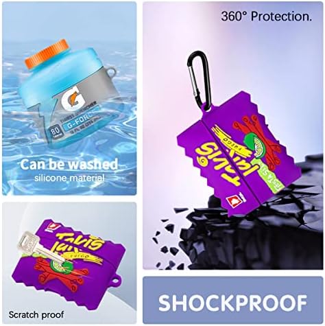 [3pack] Симпатична покривка AirPods Pro Case, Sport Water+ Purple компир+ меурчиња за џвакање Air Pods Pro Silicone Case Смешно 3D дизајн на