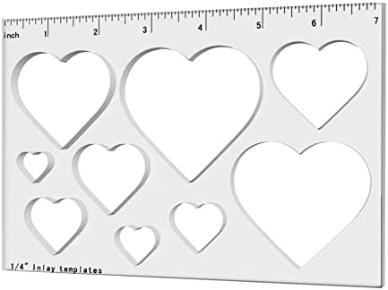 Шаблон за срцев индекс 9-во-1 Акрилен рутер образец I алатки и шаблони за рутер за декорација на дрво