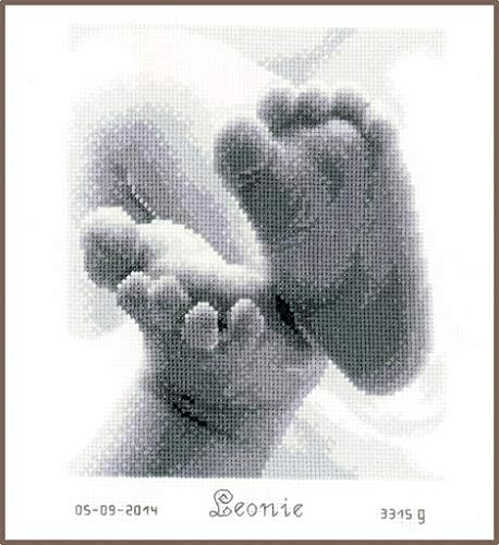 Вервако го брои комплетот за вкрстено бод, мали нозе за бебиња 7.2 x 8
