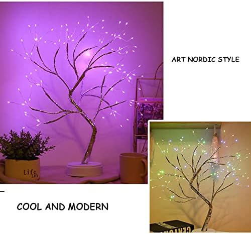 Liuhd 108 LED Sparkle Fairy Spirit Tree Tree Larm DIY вештачко дрво ламба USB/таблета за батерии Бонсаи дрво светло за Божиќна празнична забава