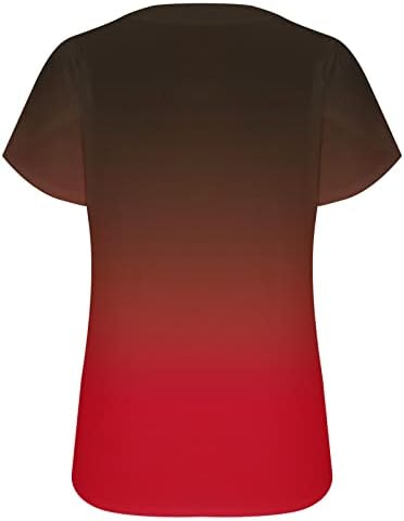 Модна Женска Летна Блуза 2023 Обични Врвови Стоечка Јака За Печатење Ливчиња Со Кратки Ракави Маици блузи 1