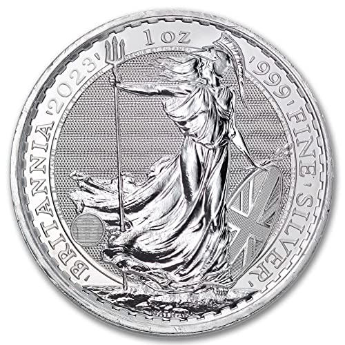 2023 Многу Британски Сребрени Монети од 1 мл Британија Од Кралската Ковачница Брилијантен Нециркулиран Со Сертификати за Автентичност