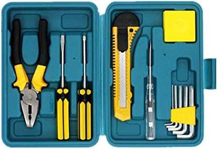 Сет на алатки за 12 парчиња Shiratori - генерален комплет за алатки за домаќинства со пластична кутија за складирање на алатки
