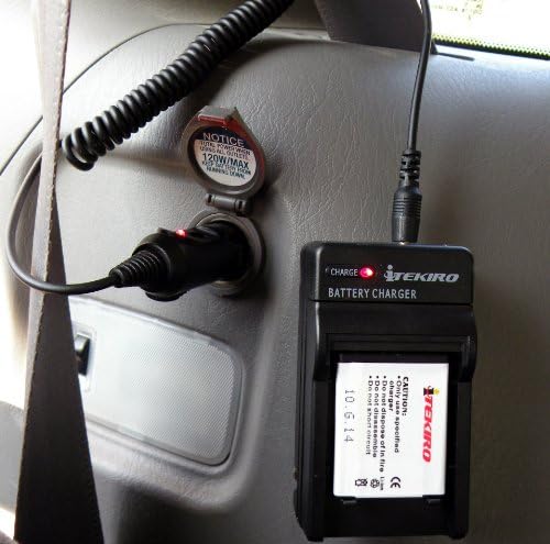 Itekiro AC Wall DC Car Battery Chit Chat For Panasonic Lumix DMC-FZ50S + Itekiro 10-во-1 USB кабел за полнење