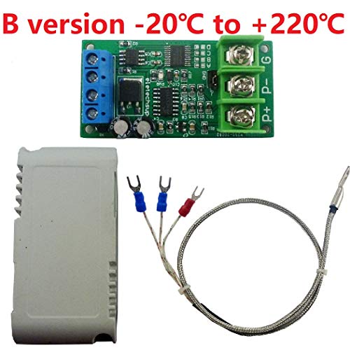 Eletechsup -20-220 Celsius PT100 Thermocoupe Tepresent Detector RTD Sensor Converter Rs485 Modbus RTU