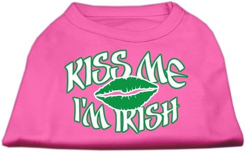 Производи за миленичиња Мираж 10-инчен бакнеж ме јас сум ирска кошула за печатење на екран за миленичиња, мала, светло розова