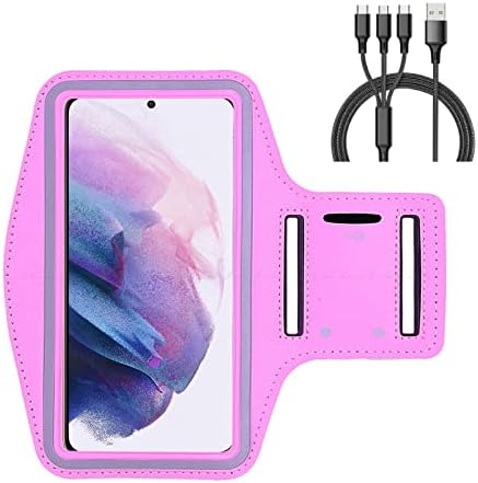 За случајот Galaxy Note10, водоотпорен спортски спортски сад за џемпери со кабел за полнење за Samsung Note10 Pink