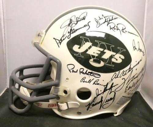 1969 Њујорк Џетс Тим Потпиша Целосна Големина Фудбалски Шлем Со Штајнер Коа-Автограм Нфл Шлемови