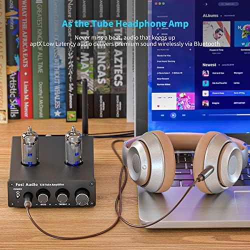 Fosi Audio T20 Bluetooth 5.0 Цевка Засилувач Слушалки Засилувач Поддршка aptX HD СТЕРЕО Приемник 2 Канал Класа D Дигитални Мини Hi-Fi Моќ