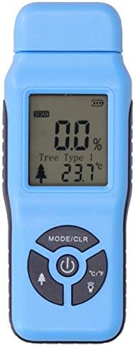 Мерач на влага од дрво, висока точност дигитална тестер за дигитална влага преносен рачен LCD дрвен дрво за влага за влага за влага за градежни