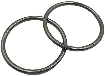 50 парчиња Gunblack Аротиран повеќенаменски метал О прстен за хардверски торбички прстени со додатоци за DIY - 15мм, 20мм, 25мм, 32мм,
