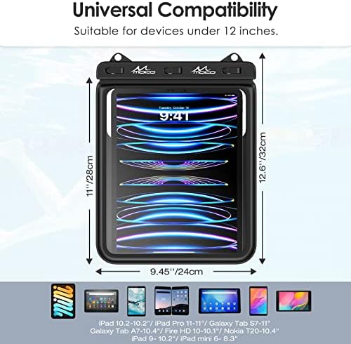 Моко водоотпорен таблет кутија компатибилен со Fire HD 10, iPad 10 -ти, iPad Pro 11 2022, iPad Air 5/4/3/2, iPad 10.2/9, Galaxy Tab S6/S7, Tab