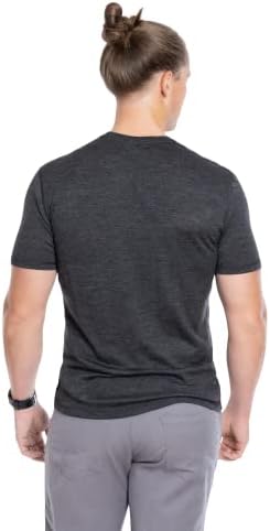 Волна облека машка кошула за мерино волна од мерино волна - секојдневна тежина - здолниште за дишење анти -ОДОР