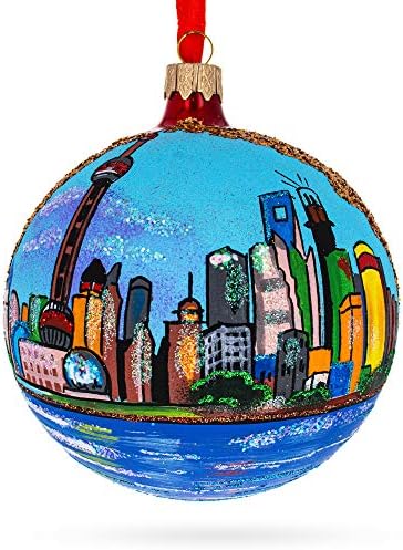 Божиќниот украс на Бунд, Шангај, Кина стаклена топка 4 инчи