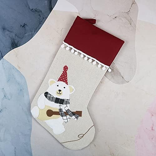 Божиќни чорапи 18 Големи кадифни божиќни чорапи торби за подароци и украси за камин затворен празничен Божиќен забава Божиќни
