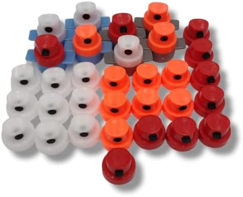 Универзални капаци за замена на боја на спреј - Изведувач 40 Пакет - Адаптери за упорот + Капчиња за маснотии