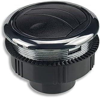 Демоторна изведба Универзална 75мм круг A/C Air Outlet Vent for RV Bus Boat Boat Yacht Airter Clater Black