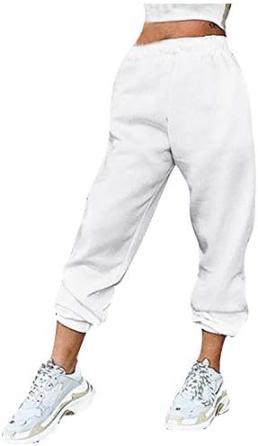 3x хеланки за жени хеланки женски панталони со цврста боја на половината со високи каросериски панталони, обични женски се протегаат