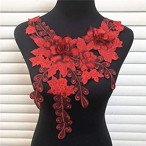 1 парчиња 3Д Венеција чипка ткаенина Апликација за мотив за шиење блуза за шиење на блузи