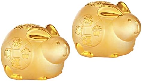 Nolitoy 2 парчиња зајаци свинче банка детски подароци керамички свинче банкарски играчки зодијак зајаци фигурински зајаче свинче