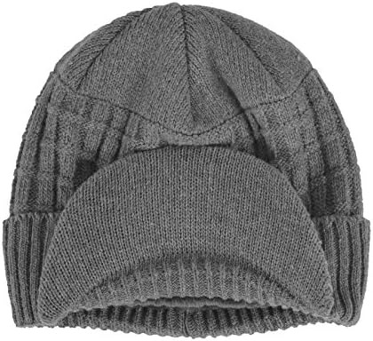 Janey & Rubbins Спорт зима на отворено плетено визир капа наплата на гравче со гребено топло руно наредено за мажи и жени