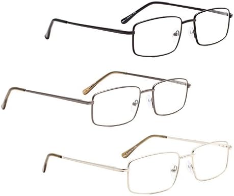 ЛУР 3 Пакувања Метални Очила За Читање + 3 Пакувања Полу-очила За Читање Без обрач