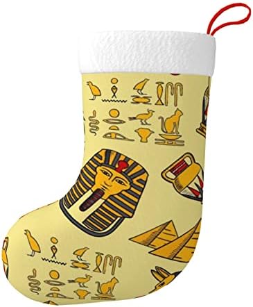 Аугенски Божиќни чорапи пирамиди очи на хорус двострано камин што виси чорапи