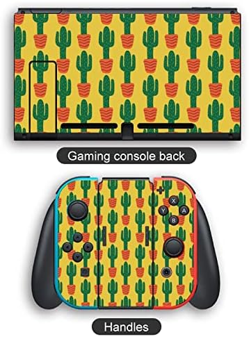 Налепници за налепници на кактус заштитени налепници за персонализирана налепница за целосна обвивка компатибилна со Nintendo Switch