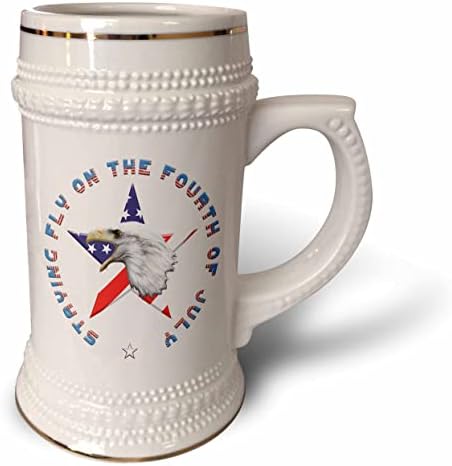 3дроуз Ѕвезда, знаме НА САД, орел. Патриотски 4 јули подарок што го сакам. - 22оз Штајн Кригла