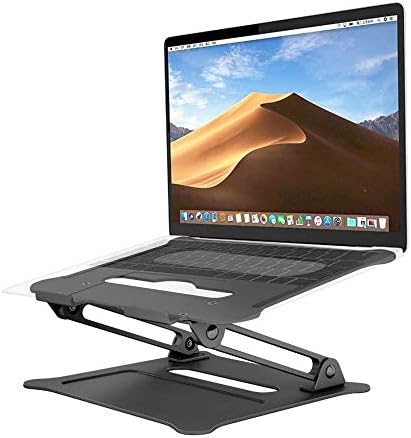 Магихолд прилагодлив лаптоп за лаптоп за лаптоп, алуминиумски држач, кој е компатибилен со MacBook Pro/Air, iPad Pro 12.9/Tablet/E-книга,