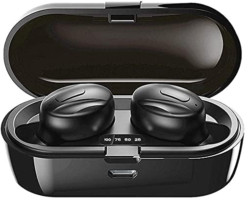 Hoseili 【2022New EditionBluetooth Слушалки.Bluetooth 5.0 Безжични слушалки во уво стерео звук микрофон мини безжични уши со слушалки и преносен