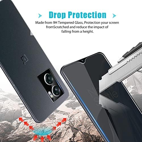 [2+2] Mooisvs за OnePlus Nord Nord N300 Privacy Tempered Glass Screen Prector+заштитник на леќи на фотоапаратот, анти-спин филм,