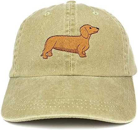 Трендовски продавница за облека Дахшунд извезена кучиња тема со низок профил тато капа памучна капа