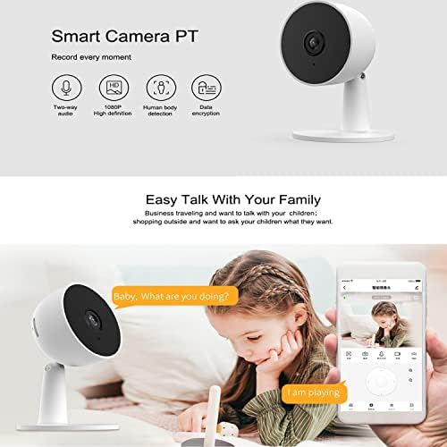 KLTCRITER 5GHz WiFi камера 1080P 2.4/5GHz [верзија со двојна лента], откривање на движење со AI-напојување, ноќна визија за камера за бебиња