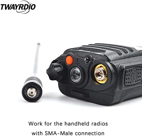 Twayrdio SMA Femaleенски VHF UHF 70CM 2METER HAM радио антена камшик мека флексибилна висока добивка со две начини на радио
