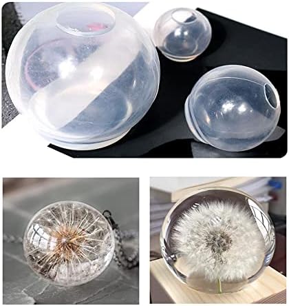 Чиста 3Д лесна сфера силиконски калапи ， топка силиконски калапи за леење на епоксидна смола ， накит, сапун, правење свеќи ， домашен