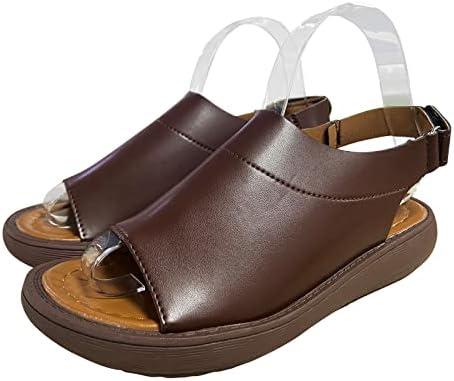 Модни жени летна цврста боја удобни клинови чевли плажа пети сандали за жени со големина 11 ширина ширина