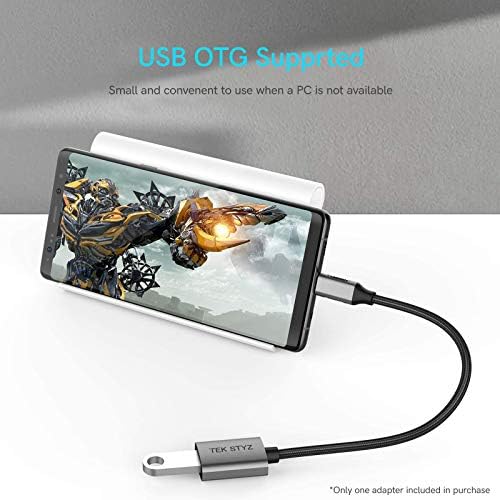 TEK Styz USB-C USB 3.0 адаптер компатибилен со вашиот Samsung i9505 OTG Type-C/PD машки USB 3.0 женски конвертор.