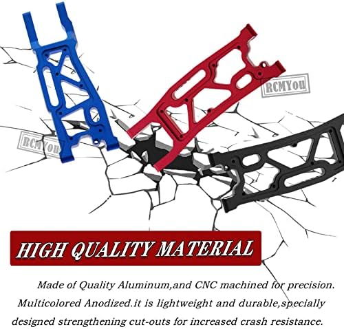 Aluminum суспензија на алуминиумската надградба на рацете за делот за 1/8 санки 4WD 95076-4, 4pcs легура предната задна рака за вртење
