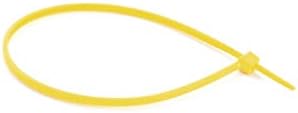X-gree 20pcs 2 mm широк 150 mm најлонски кабел за поштенски кабел лента жолта жолта (20 парчиња 2 mm Ancho 150 mm Londitud nylon Cable Zip Cable