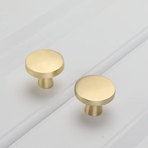 homdiy 1-1/4 50 пакувани месинг кујнски кабинети копчиња за тркалезни копчиња за кабинети | Копчиња за фиоки за фиоки злато за злато копче за бања и дрвени кабинети модерн