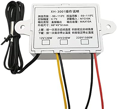 W3001 Дигитален LED контролор на температурата Модул Дигитален термостат прекинувач со водоотпорна сонда за програмирање за програмирање