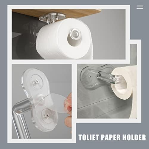 Држач за хартија за хартија од кабилок, акрилик тоалетна хартија држач за држач за ткиво на ткиво, монтирано ткиво, ролна за хартија, решетка
